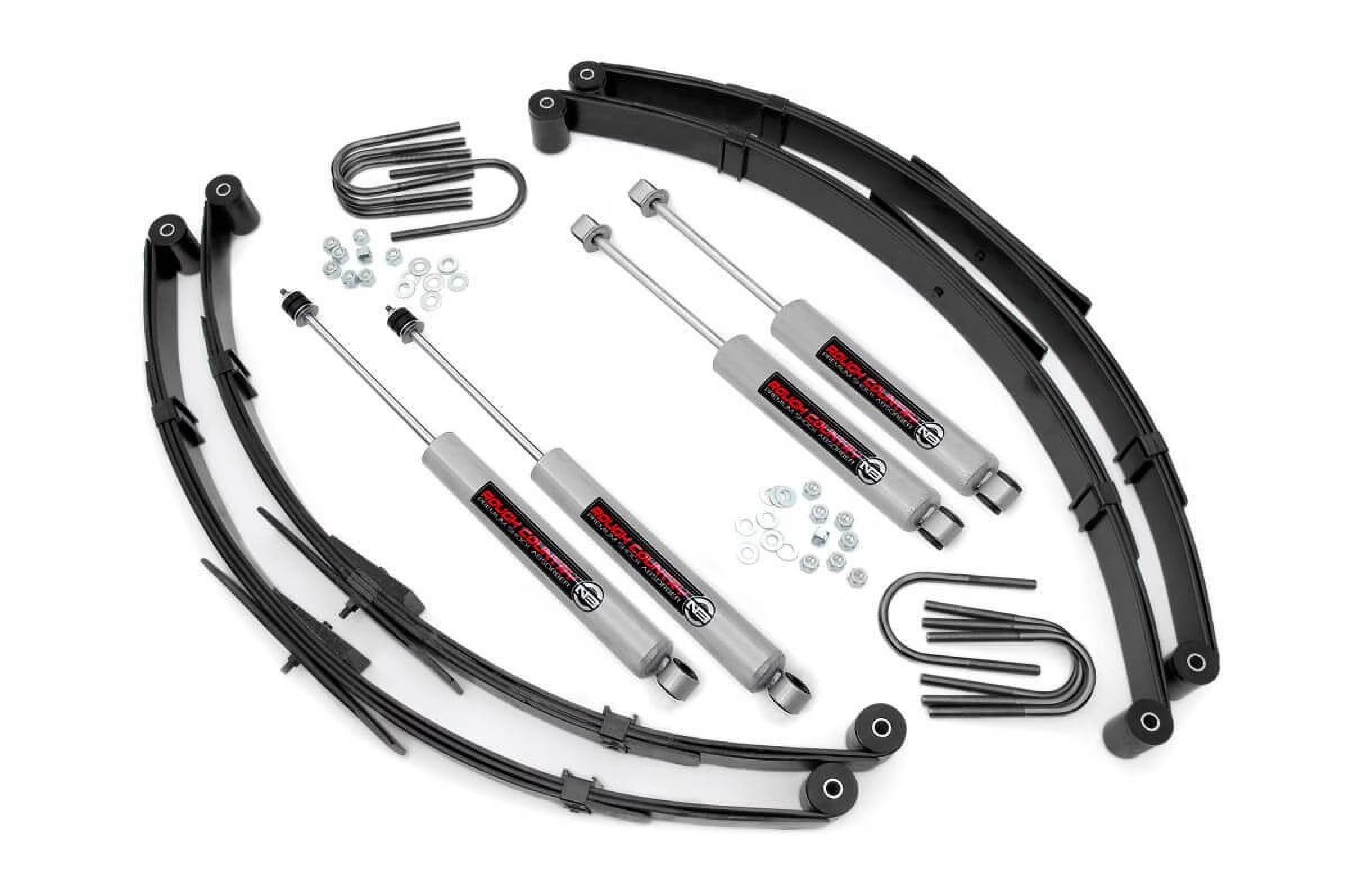 Rough Country 2.5  Lift Kit (fits) 1987-1995 Jeep Wrangler YJ 4WD | N3 Shocks | Suspension System | 615.20