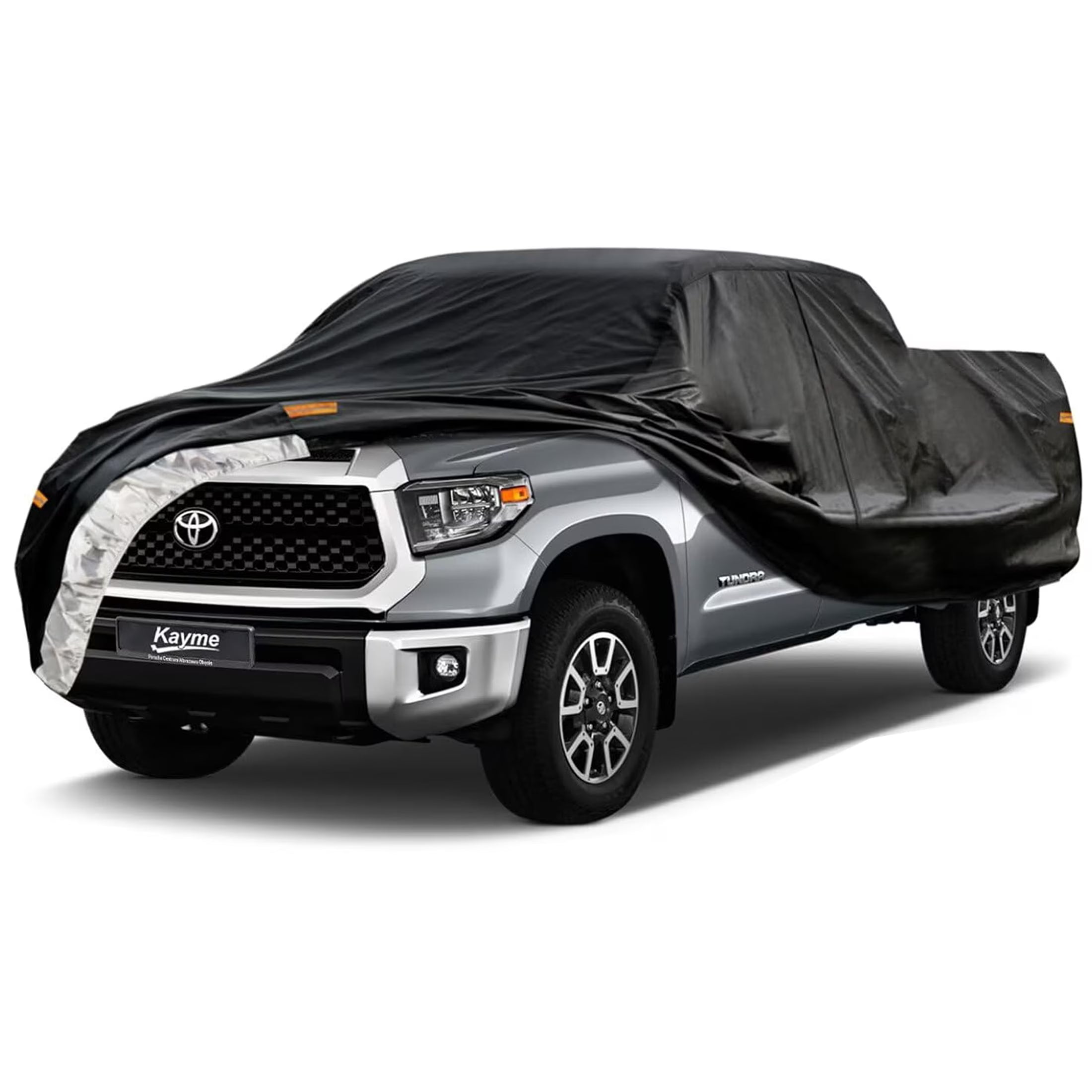 Kayme 6 Layers Waterproof Heavy Duty Outdoor Truck Cover, Custom Fit Toyota Tundra(2006-2021) Regular Cab Short Bed??Black