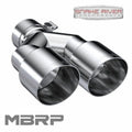 MBRP 2.5  Inlet 3.5  Outlet 9.5  Right Long Dual Exit Polished Exhaust Tip T5171
