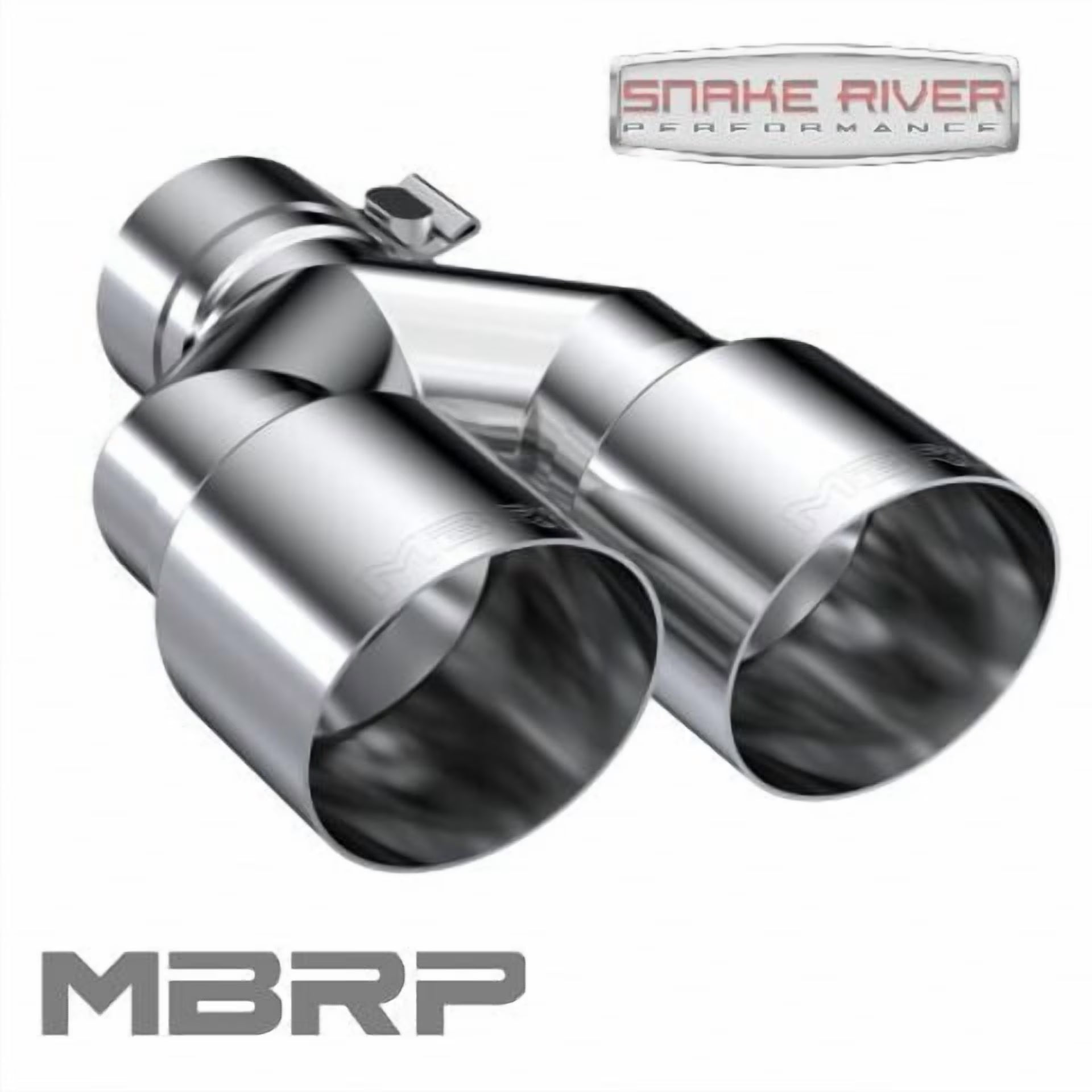 MBRP 2.5  Inlet 3.5  Outlet 9.5  Right Long Dual Exit Polished Exhaust Tip T5171