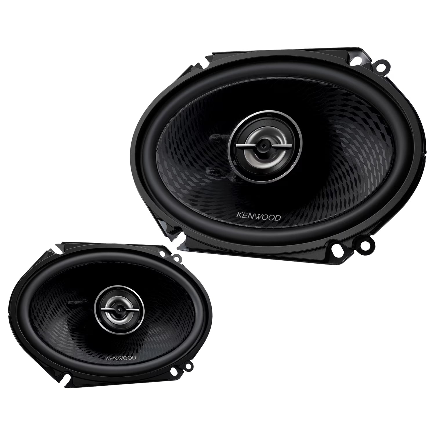 KENWOOD KFC-C6898RS Custom Fit 6-In. x 8-In. 360-Watt-Max-Power 2-Way Full-Range Car Speakers, Black, 2 Pack, KFC-C6898RS