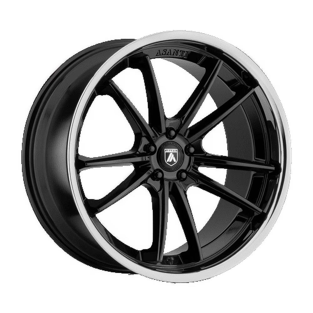 Asanti Black Aluminum Rim ABL-23 SIGMA 24X9in Gloss Black Chrome Lip Finish, ABL23-24901515BK