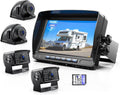 ZEROXCLUB Wired 7  Rv Back Up Camera Kit 1080P HD Night Vision Waterproof Backup Camera Monitor for Bus RV Semi Box Truck Trailer BY704