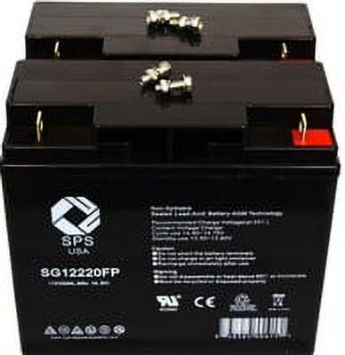 SPS Brand 12V 22Ah Replacement Battery (SG12220FP) for Pride Mobility GoGo Elite Traveller Plus Wheelchair MKB ES17 12 scooter (2 Pack)