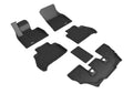3D MAXpider Custom Fit Kagu Floor Mat (Black) Compatible with BMW X7 (G07) 6-Seat 2019-2025 - Full Set