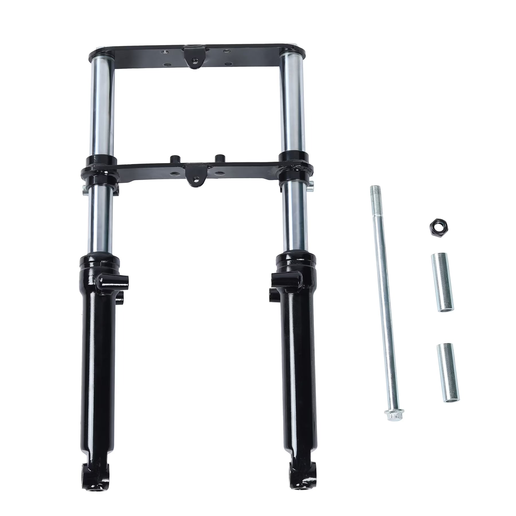 Mini Bike Front Fork Suspension Universal Shock Absorber Set Pit Bike Shock Forks Frame Upgrades Assembly for Mini Dirt Bike Motorcycle Minibike,Black
