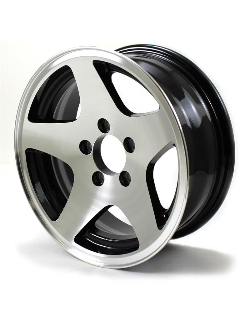 15X6 5-Lug on 4.5  Aluminum 5-Star Trailer Wheel - 456545B