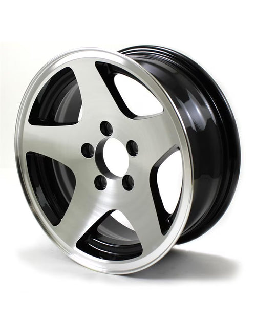 15X6 5-Lug on 4.5  Aluminum 5-Star Trailer Wheel - 456545B