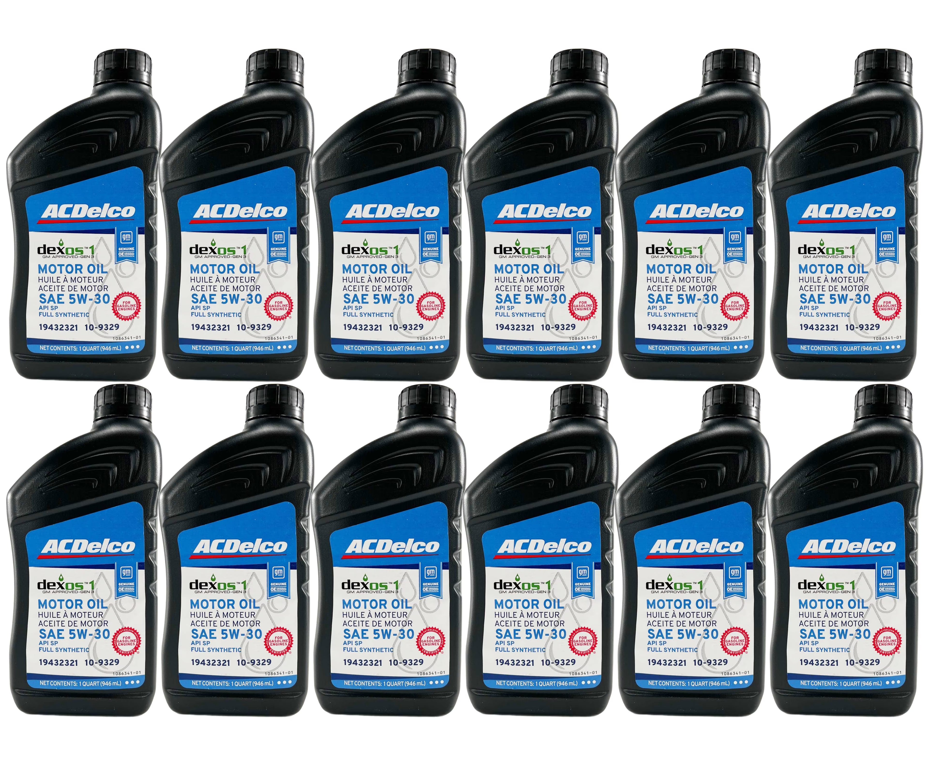 AC Delco GM Original Equipment 10-9329 (19432321) dexos?1 GEN 3 Full Synthetic 5W-30 Motor Oil - 1 qt. | Case of 12
