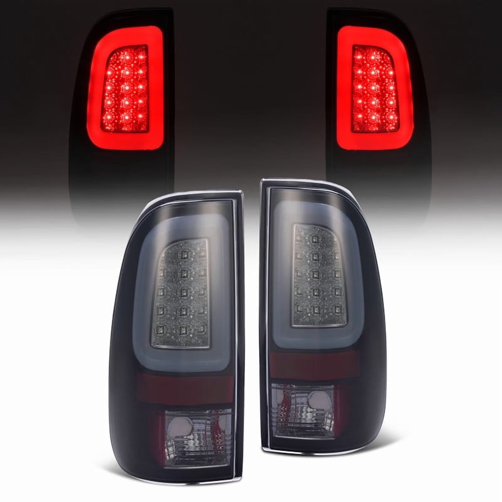 Kojem LED Tube Tail Lights Lamps Assembly for 1997-2003 Ford F150 & 1999-2007 Ford Superduty F250 F350 Pickup Truck