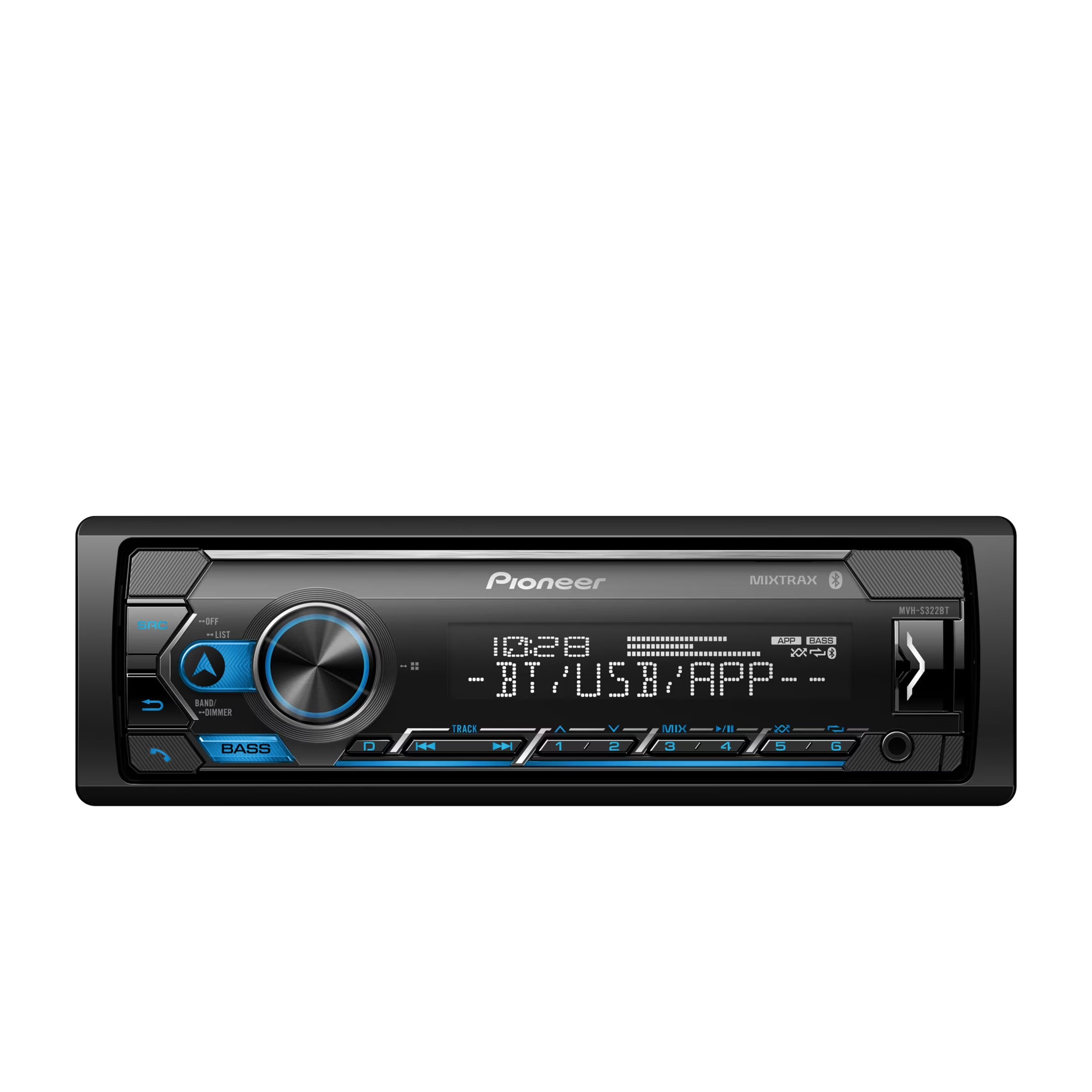 Pioneer MVH-S322BT Audio media receiver with Pioneer Smart Sync, MIXTRAX?, built-in Bluetooth?.