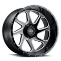 Tuff T2B 24X14 5X127 -72Et 87.1Cb Gloss Black W/ Milled Spokes Wheel