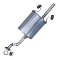 Stainless Steel Exhaust Rear Muffler Fits 1999-2000 Honda Civic & Acura EL 1.6L - Direct Fit