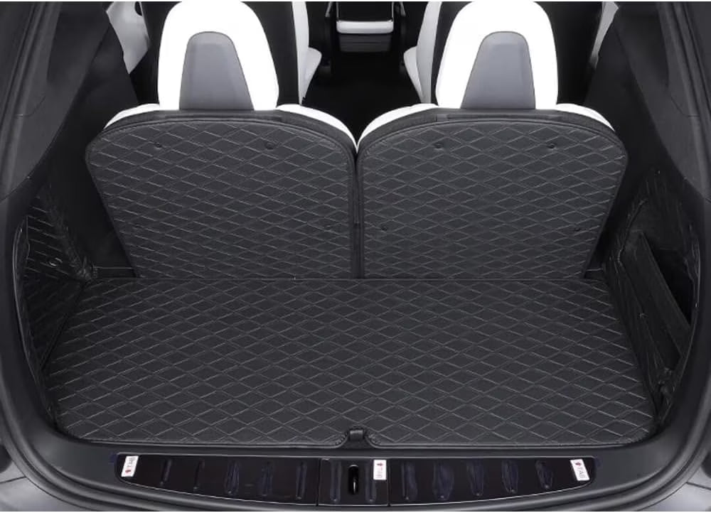 ZYCHUANGYING Back Seat Mat + Trunk Liner + Side Panels, Laser Measured, Perfect Fits Tesla Model X 6/7 Seater 2022-Current