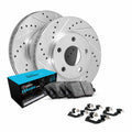 R1 Concepts Front Brakes and Rotors Kit |Front Brake Pads| Brake Rotors and Pads| Ceramic Brake Pads and Rotors |Hardware Kit WGWH1-56019