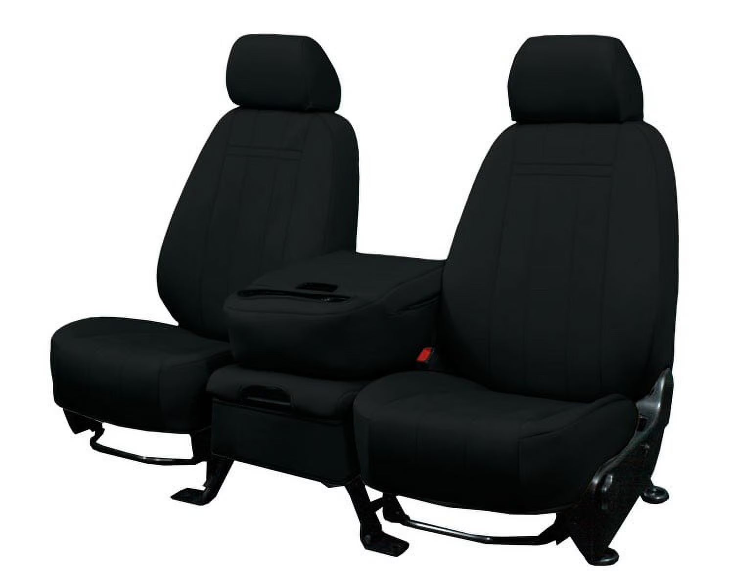 CalTrend Front NeoSupreme Seat Covers for 2004-2008 Ford F-150|Lincoln Mark LT - FD260-01NA Black Insert and Trim