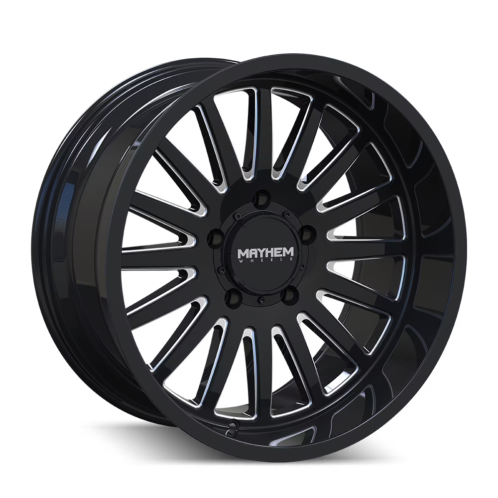 Mayhem Utopia-8114 20X9 8X165.1 0Et 125.2Cb Black W/Milled Spokes