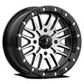 MSA Offroad Wheels Aluminum Rim M37 BRUTE BEADLOCK 15X7in Gloss Black Machined Finish, M37-05756