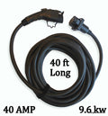 COUPLAGO 40 FT Long 40AMP Rated ( 220V-240V ) EV Charging Extension Cable for Electric Vehicle Charging Stations Compatible with All J1772 Plug