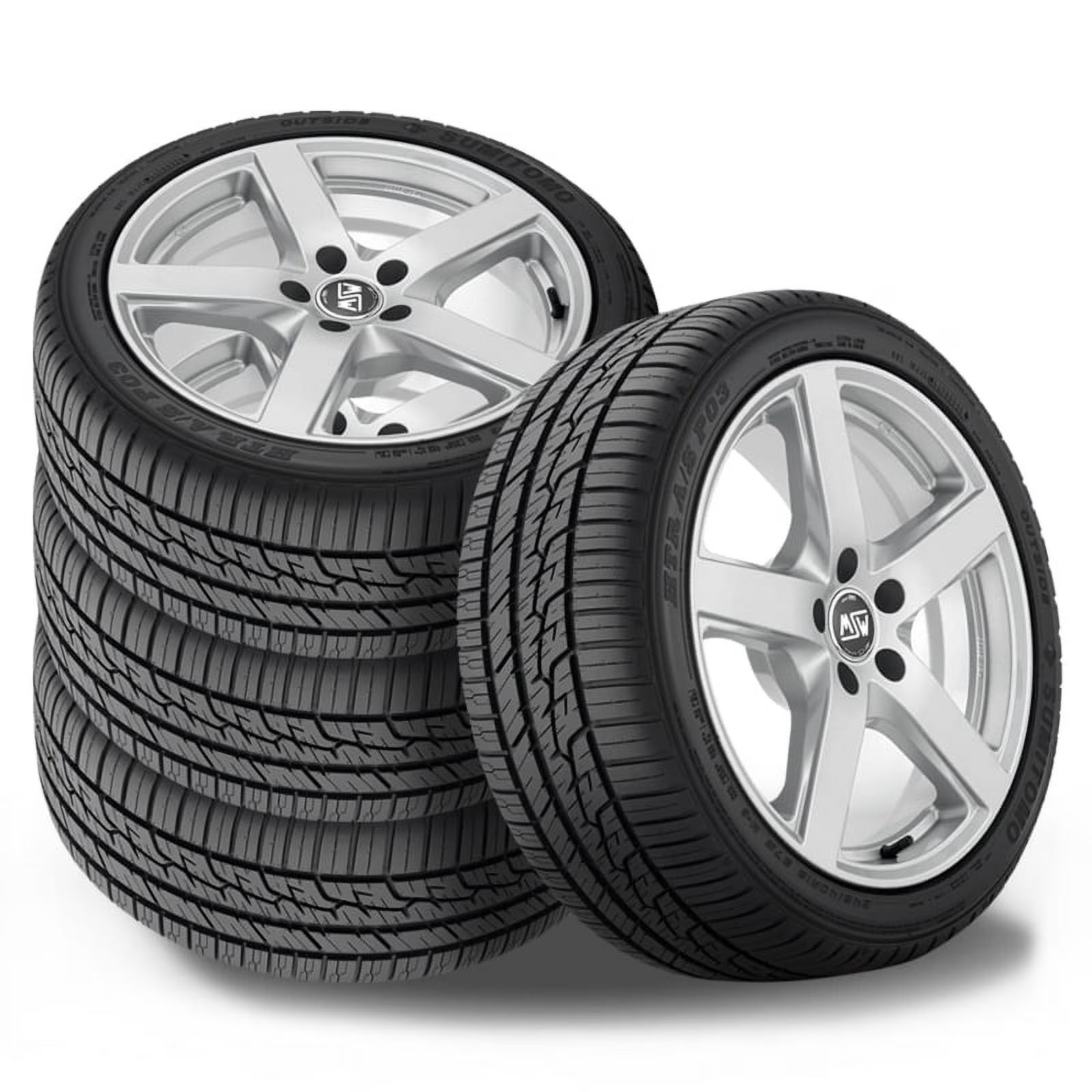 Set of 4 Sumitomo HTR A/S P03 235/40R19 96V Performance All Season Tires 65000 MILE ASP98 / 235/40/19 / 2354019 Fits: 2014-20 Ford Fusion Titanium, 2018 Honda Accord EX-L