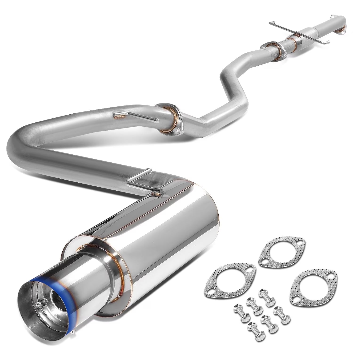 DNA Motoring For 05-10 Scion tC 2.4L Performance Cat-Back Exhaust System w/4  Titanium Style Muffler Tip