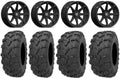 Valor V03 14  Wheels Black 28  Bear Claw EVO Tires Polaris RZR XP 1000 / PRO XP / Ranger XP 900/1000