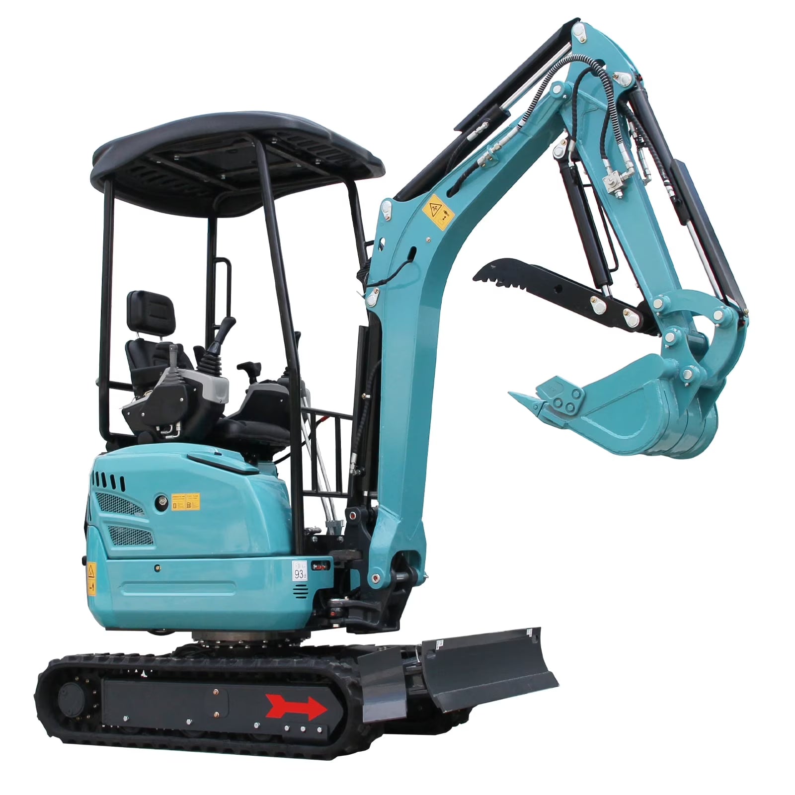 BisonTek 2.5Ton Mini Excavator is Equipped With a Kubota 3-Cylinder Diesel Engine and is Suitable For Gardening Landscaping Etc and is EPA-Certified