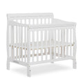Dream On Me Aden 4-in-1 Convertible Mini Crib In White. Greenguard Gold Certified
