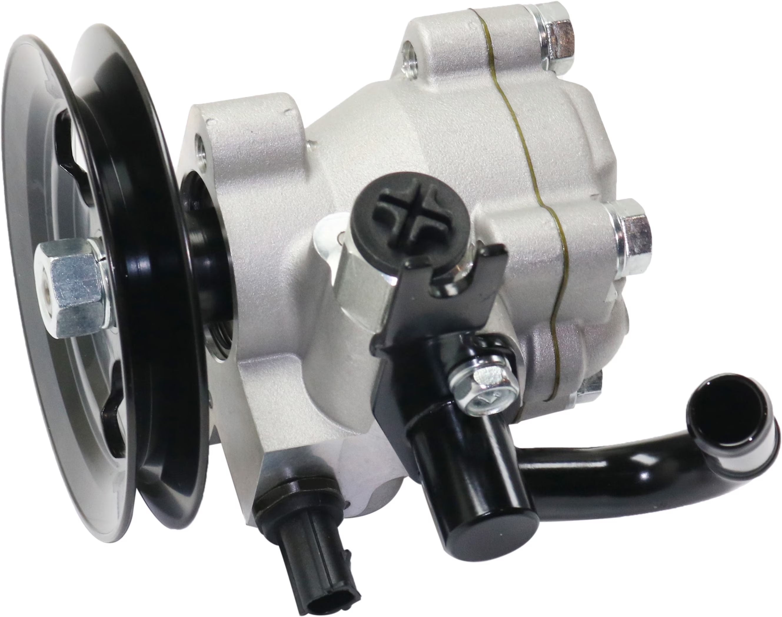 Power Steering Pump Compatible with 2010-2011 Hyundai Accent 2006-2011 Kia Rio 4Cyl 1.6L With Pulley