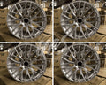 NEW 20 inch x 8.5 Alloy Wheels Rims Compatible with SWIRL STYLE 5 X 120 5 lug Silver Machined Face +35 offset Set of 4
