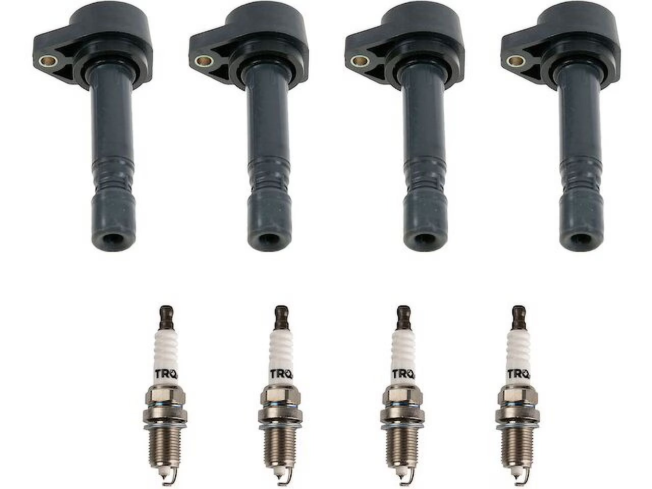 Ignition Coil and Spark Plug Kit 8 Piece - Compatible with 2006 - 2011 Honda Civic 1.8L 4-Cylinder GAS 2007 2008 2009 2010