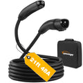 GUWIEYG EV Charger Extension Cable Fit Tesla Model 3 Y S X Max 240V 48A 21ft EV Charging Cable