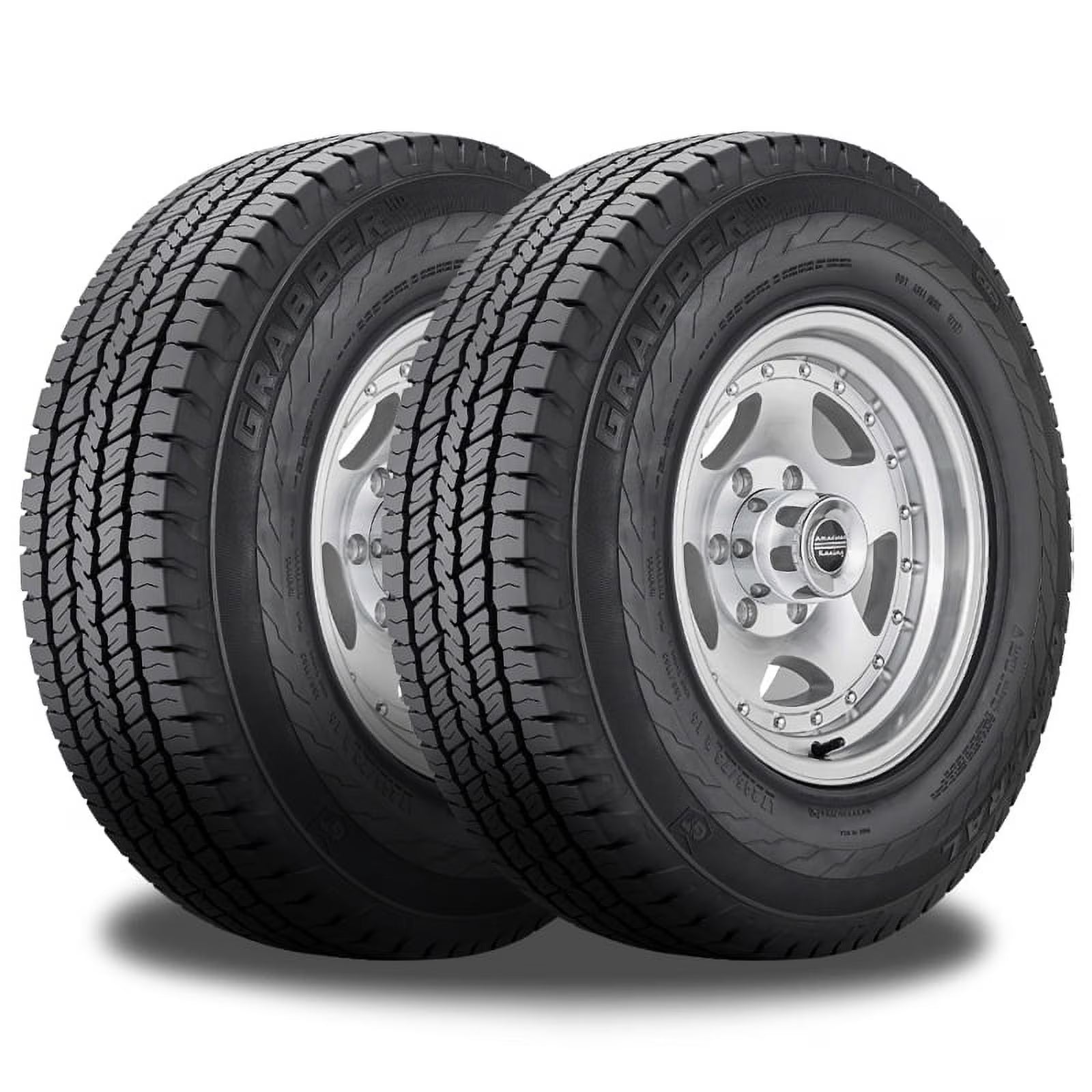 2 General Grabber A/TX 35x12.5x20 121R All Terrain 3PMSF 50K Mi Warranty 10 PLY 4505690000 / 35/12.5/20 / 3512.520