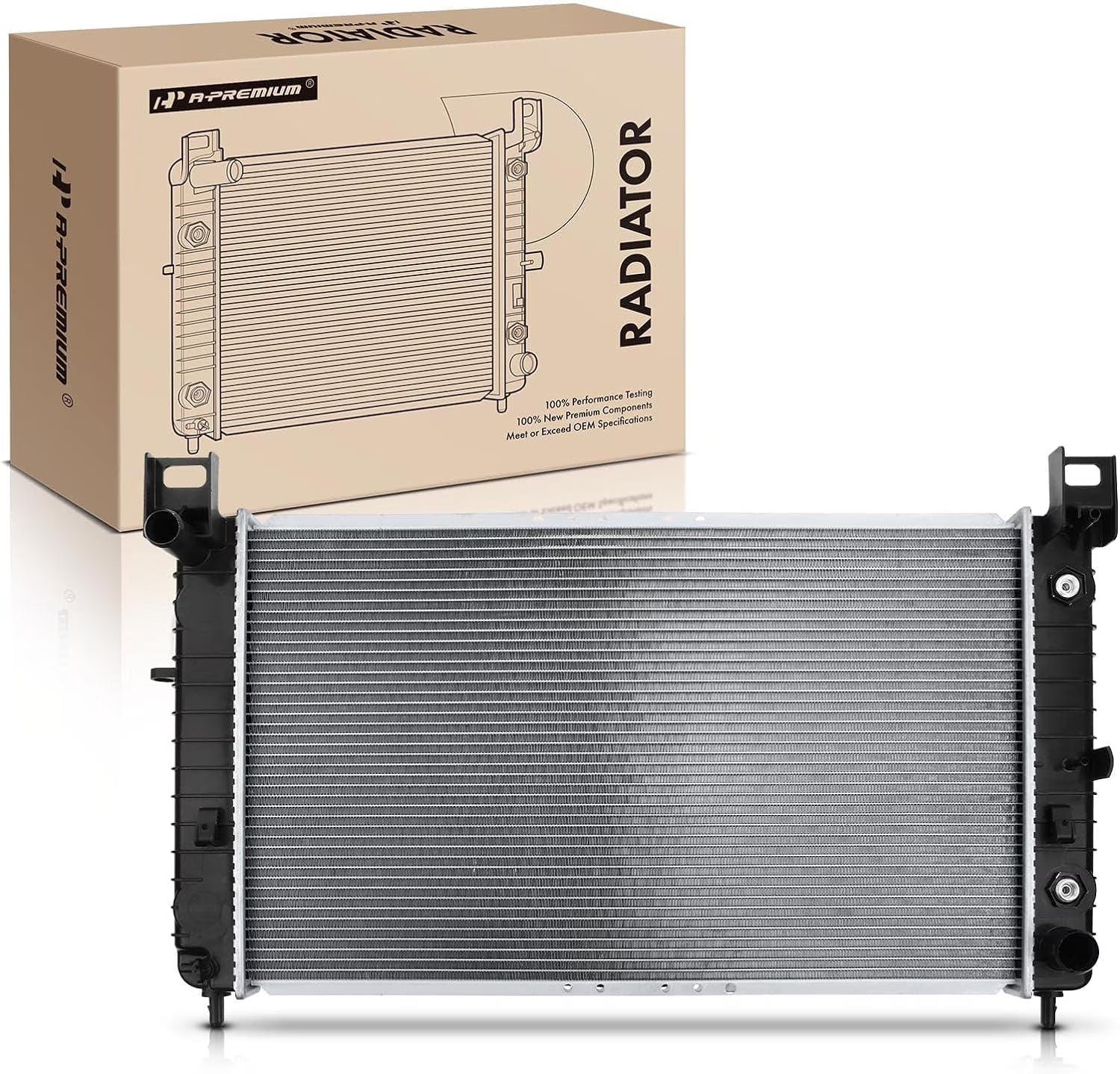 A-Premium Engine Coolant Radiator with Transmission Oil Cooler Compatible with Chevrolet Silverado 1500 2500, Tahoe 00-06 & GMC Sierra 1500 2500, Yukon, Automatic Trans, Replace# 52484047, 52486598