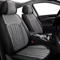 DIKSOAKR Car Seat Covers for Hyundai Kona 2018-2025: 5 Seats Full Set Beathable Leather Car Seat Protectors - Gray