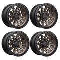 4 x Lock Offroad Lunatic Matte Bronze Wheels 6x139.7 18x9 -12et Truck Suv Rims