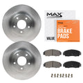 Max Advanced Brakes - Brake Kit for 2011 2012 2013 2014 Mazda 2 Front Replacement Disc Brake Rotors and Ceramic Brake Pads