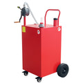 Pinypikaka 45 Gallon Portable Fuel Caddy Transfer Fluid Diesel Storage Tank Container, Large Gasoline Diesel Can with Fuel Transfer Rotary Hand Pump Wheels for Boat ATV Oil Car Motorcycle