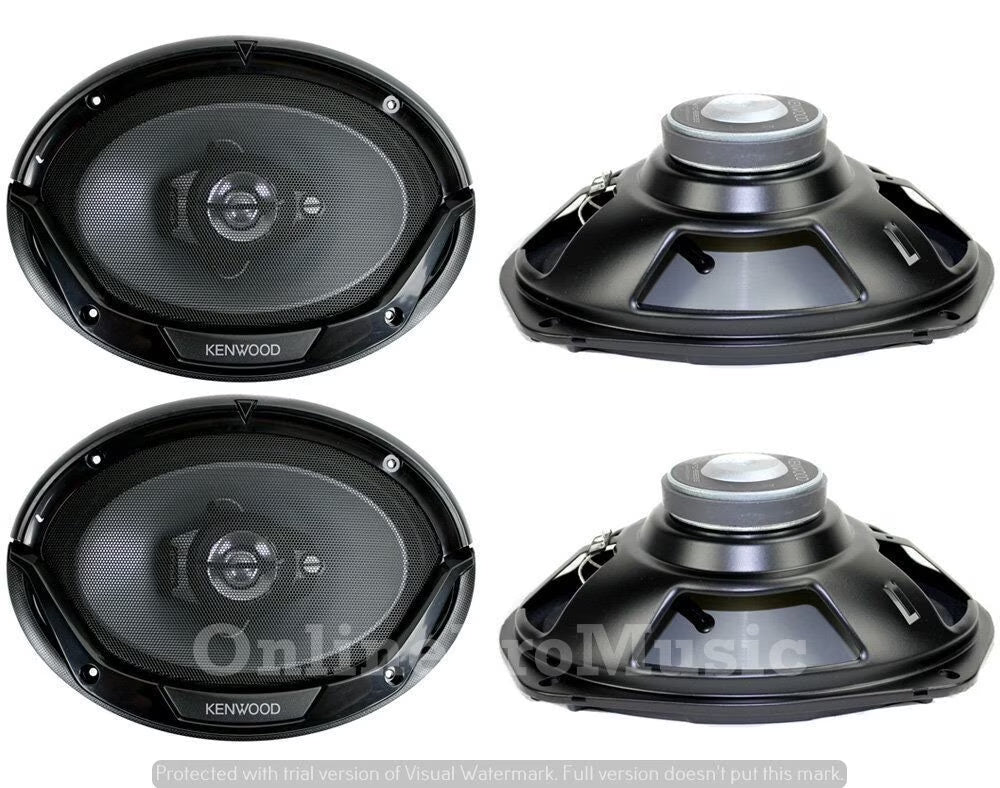 4) New Kenwood KFC-6966S 6x9  800 Watt 3-Way Car Audio Coaxial Speakers Stereo