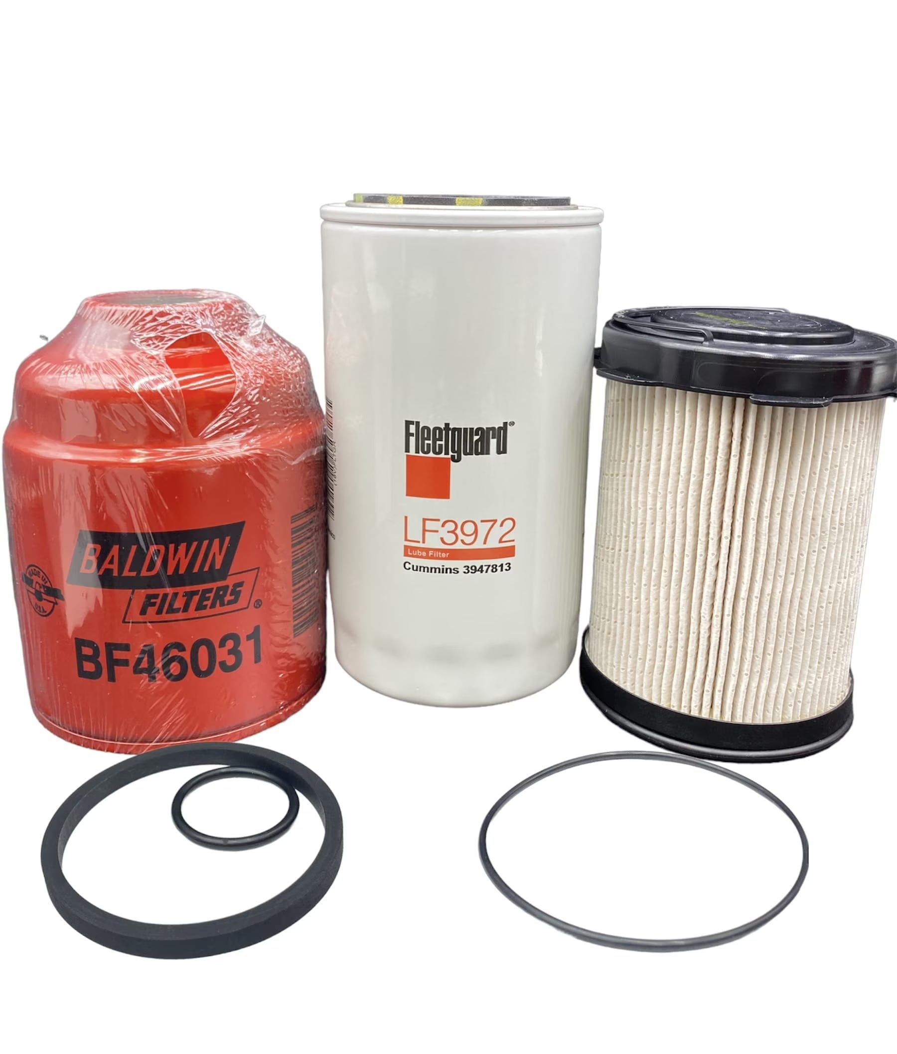 P&F Filter Kit For Dodge Ram 6.7L Diesel Cummins 2013-2018 RAM 2500 3500 4500 Oil LF3972, Fuel Element PF46108, Fuel BF46031