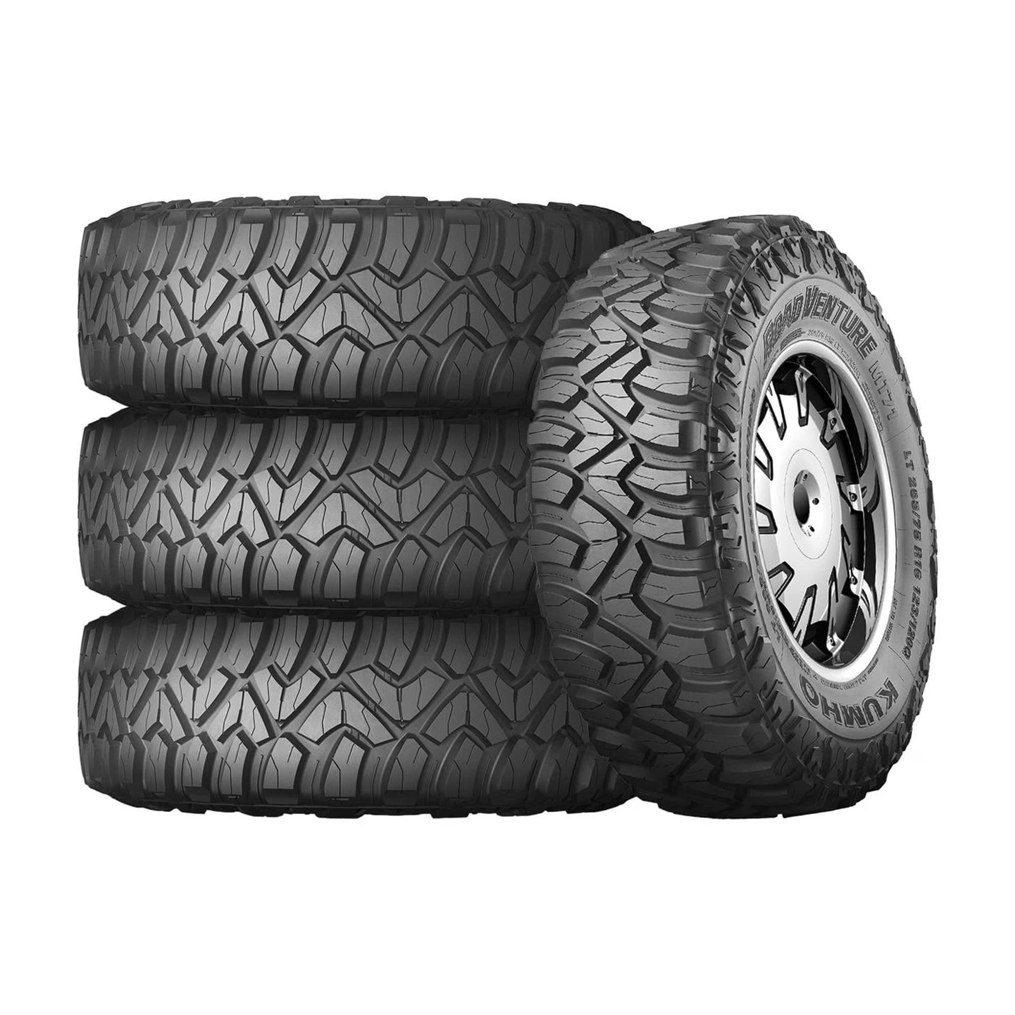 Set of 4 Kumho Road Venture MT71 LT315/70R17 121/118Q E Tires Fits: 2003-04 Hummer H1 Base