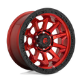 Fuel D695 Covert 16X8 6X139.7 1Et 106.1Cb Candy Red Black Bead Ring Wheel