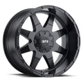 TR-12 Custom Wheel 18x9 inch 8-165.1 Bolt-Pattern 12 Offset Matte Black Rim Style 8 Spoke for Truck