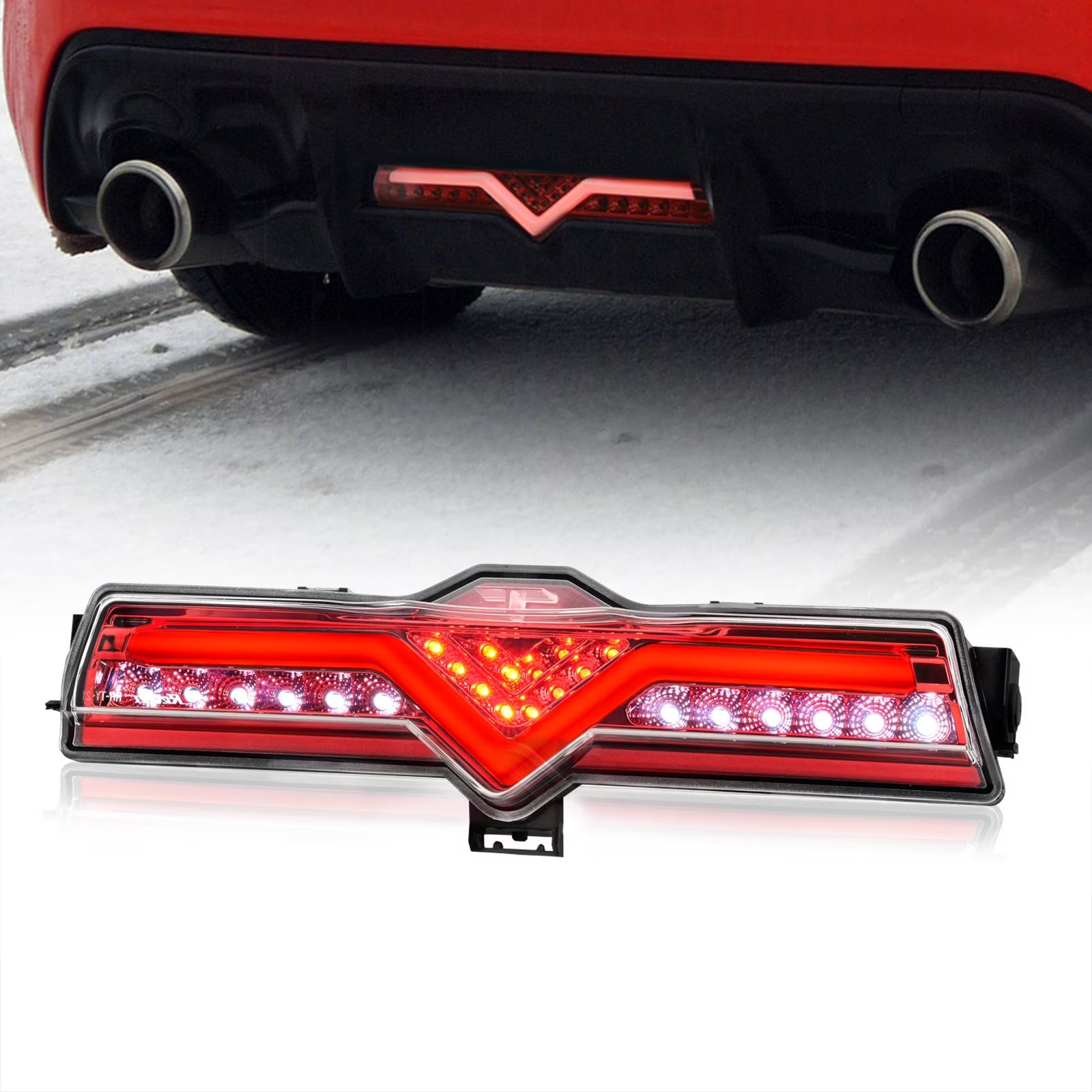 AJP Distributors Red LED Rear Bumper 3rd Brake Light Tail Reverse Running Lamp Compatible/Replacement For Subaru BRZ Toyota 86 Scion FRS 2013 2014 2015 2016 2017 2018 2019 2020 13 14 15 16 17 18 19 20