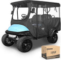 10L0L 4 Passenger Golf Cart Enclosure for Club Car Precedent Extended Roof 94.5 ,600D Waterproof Rain Cover, Black Golf Cart Accessories