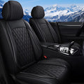 DIKSOAKR Full Set Seat Covers Fit for Toyota Camry 2012-2024 2025 Faux Leather Car Seat Covers Waterproof Anti-Slip Automotive Seat Cushion(BLACK)-2 Rows 5 Seats