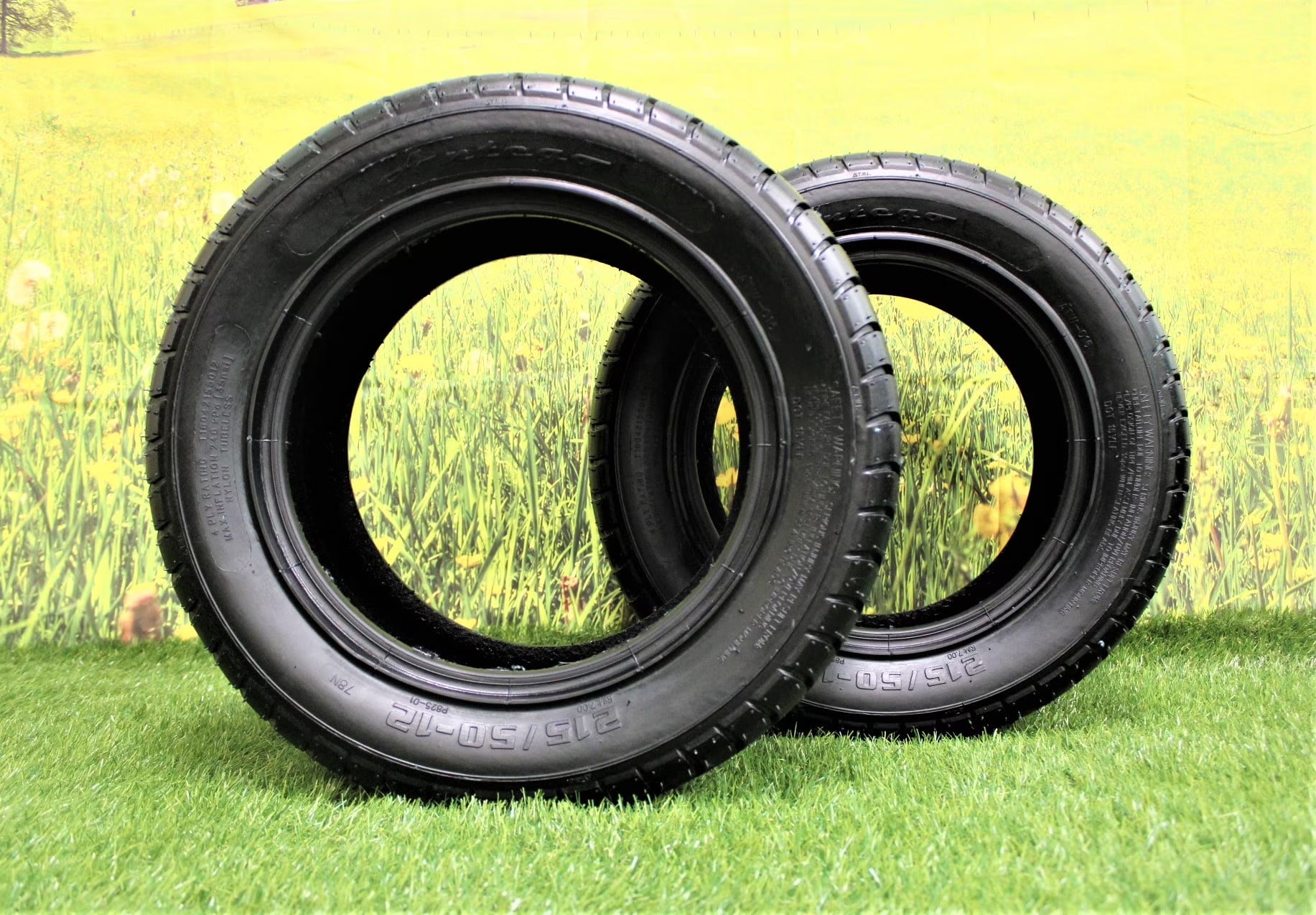 Antego Tire and Wheel 215/50-12 4 Ply (Set of 2) Golf Cart Tires DOT Rated ATW-016
