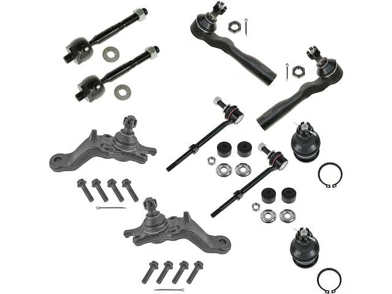 Front Ball Joint Sway Bar Link Tie Rod End Kit 10 Piece - Compatible with 2003 Toyota Tundra