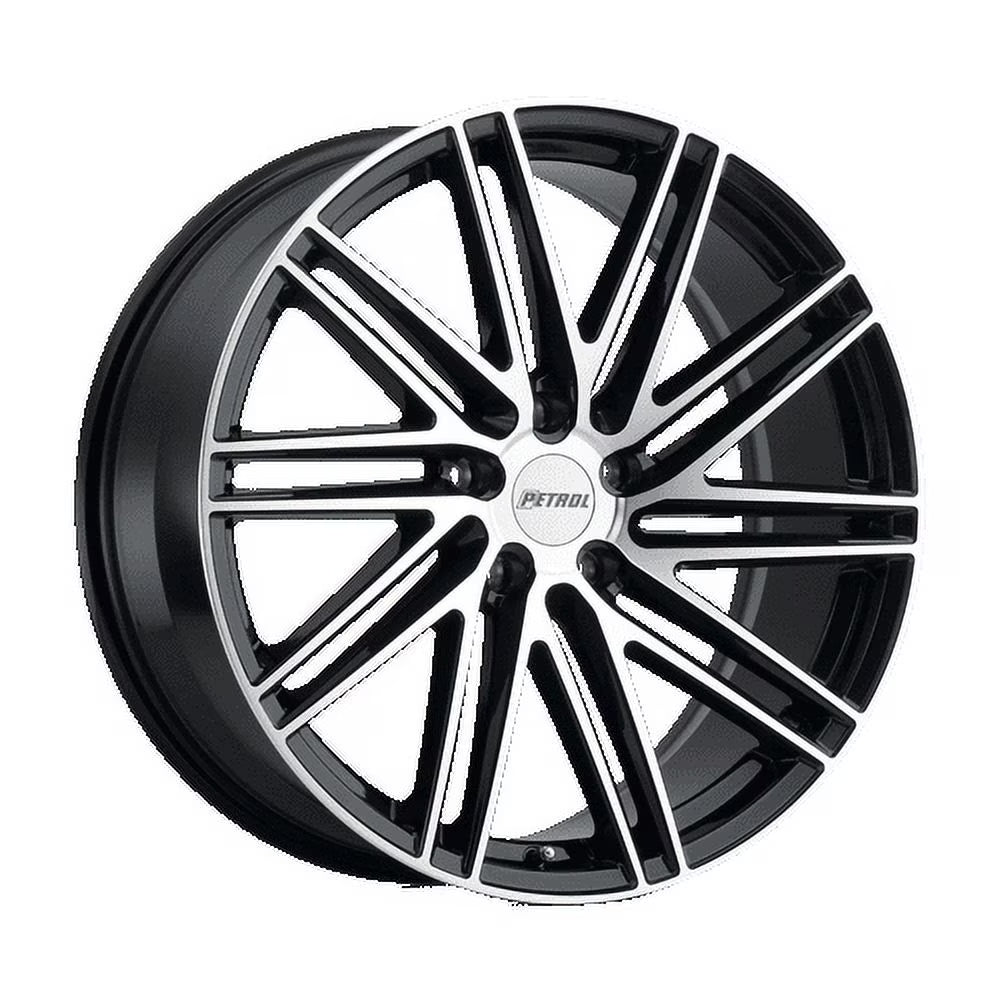 Petrol P1C 18X8 5X108 40Et 72.1Cb Gloss Black W/ Machined Face Wheel