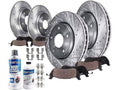 Front and Rear Brake Pad and Rotor Kit - Compatible with 2005 - 2019 Chrysler 300 2006 2007 2008 2009 2010 2011 2012 2013 2014 2015 2016 2017 2018